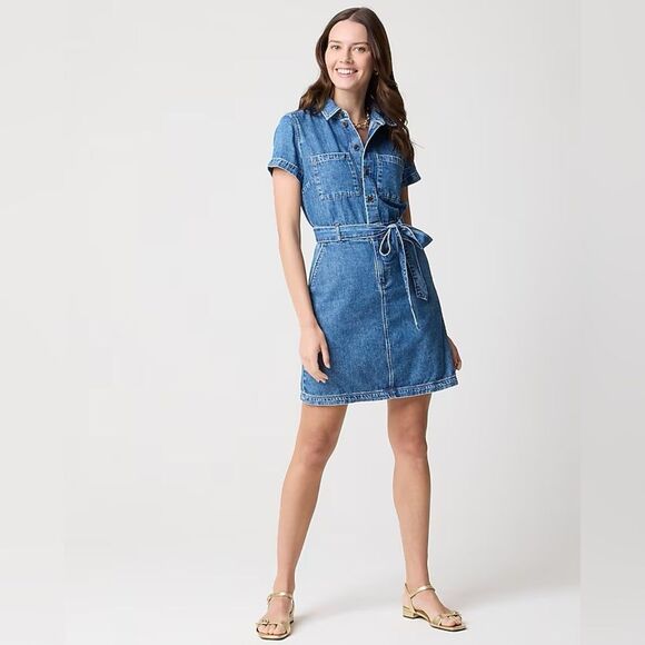 NWT J CREW Factory Denim utility dress - Picture 2 of 6